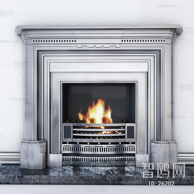 Simple European Style Fireplace