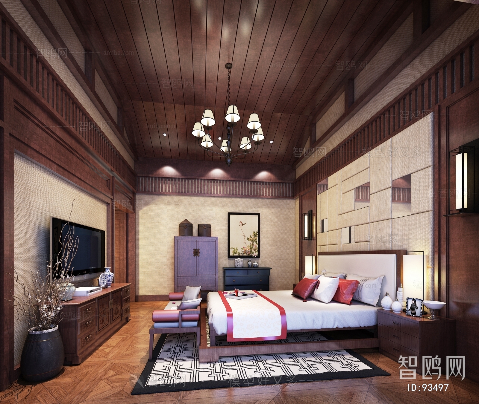 New Chinese Style Bedroom