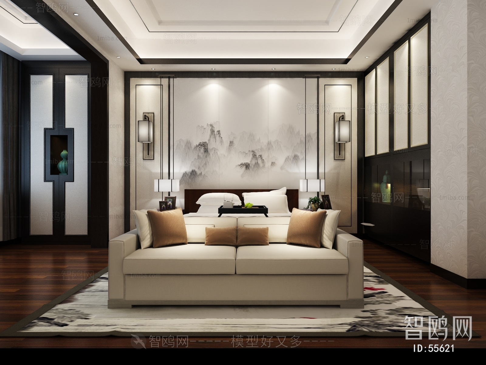 New Chinese Style Bedroom