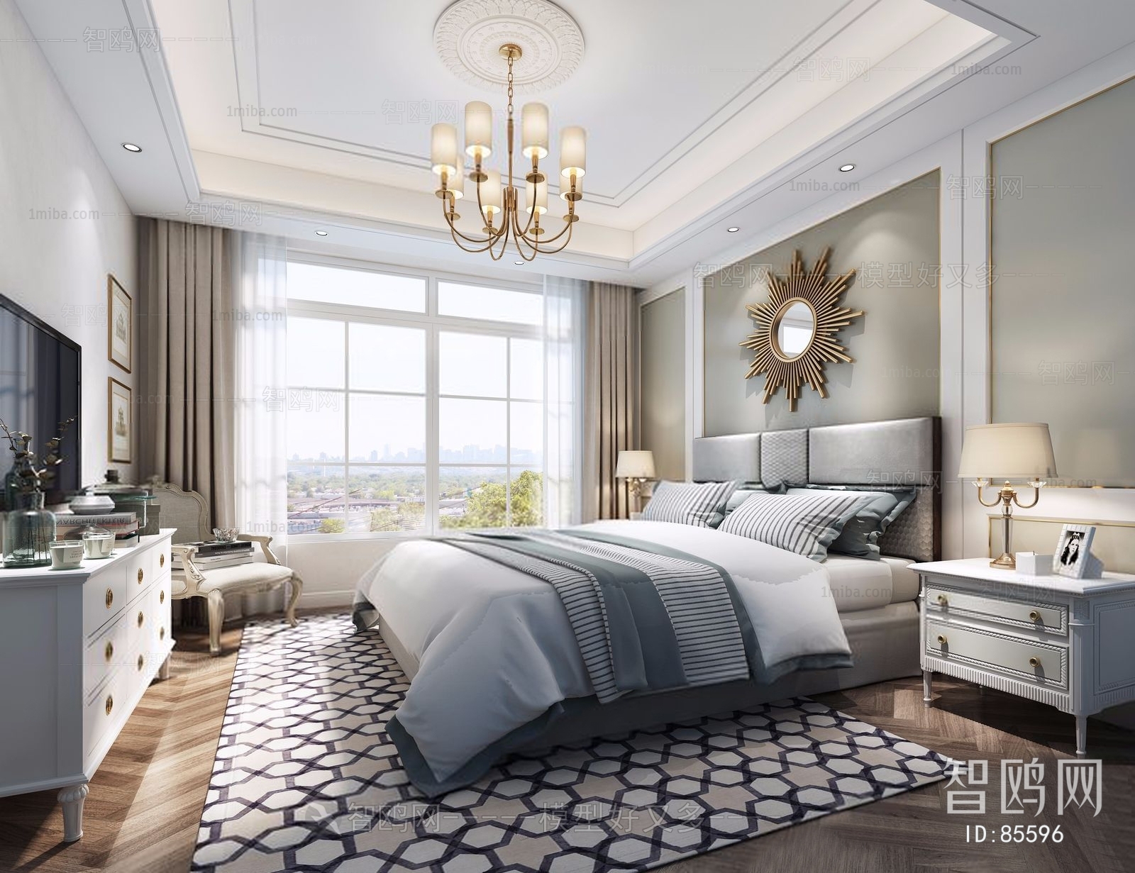 American Style Simple European Style Bedroom