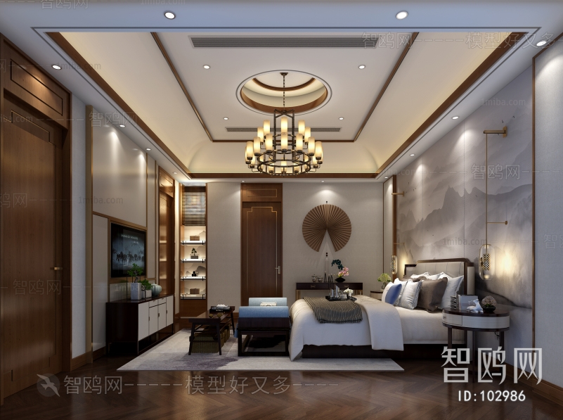 New Chinese Style Bedroom