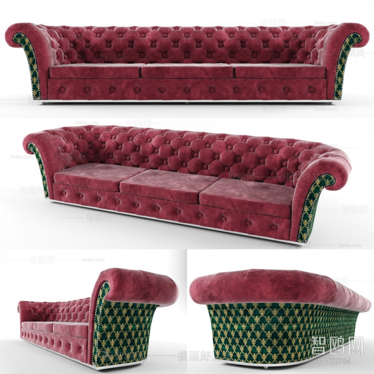 European Style Three-seat Sofa