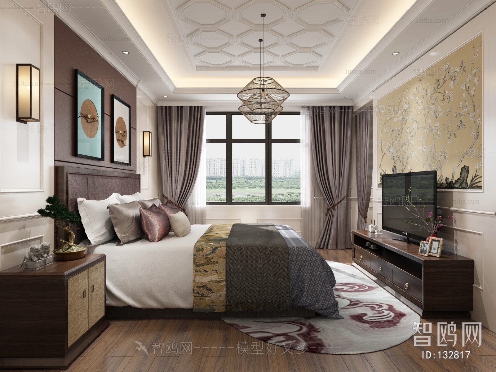 New Chinese Style Bedroom