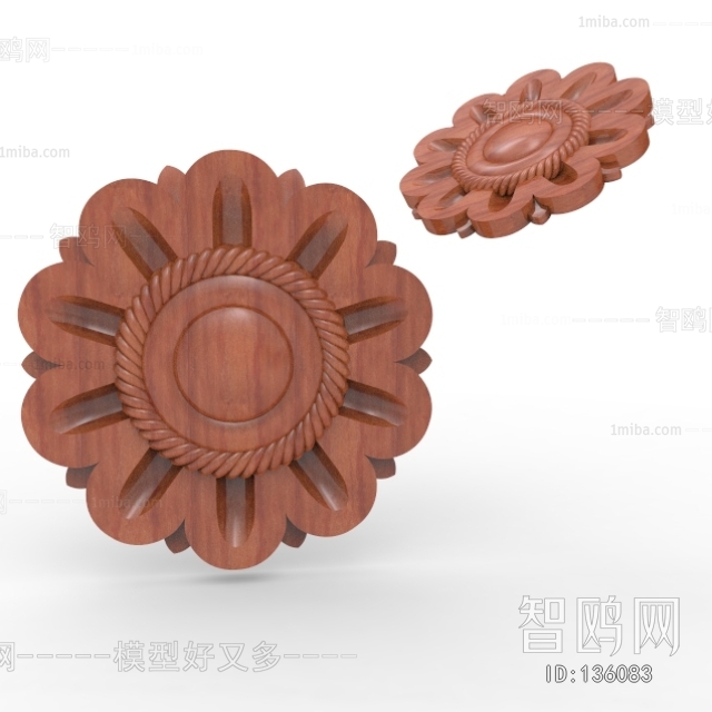 European Style Plaster Carved Top Plate