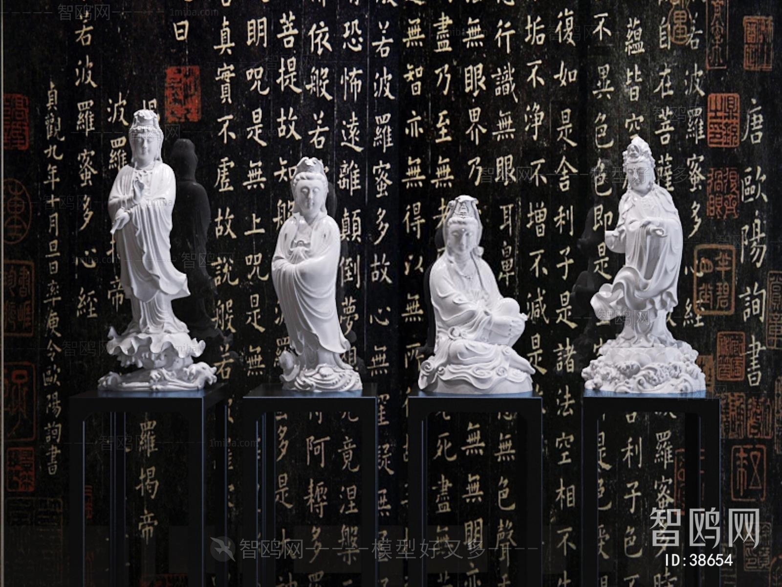 中式踏浪观音佛像雕塑
