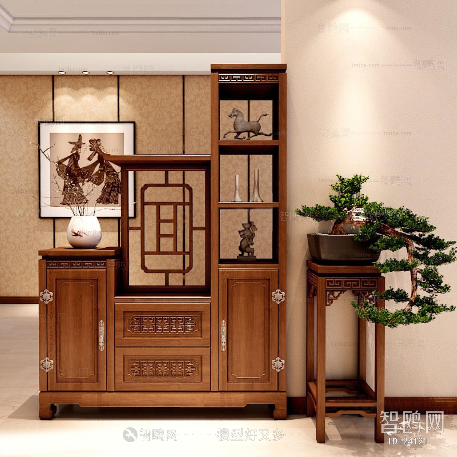 Chinese Style New Chinese Style Side Cabinet/Entrance Cabinet