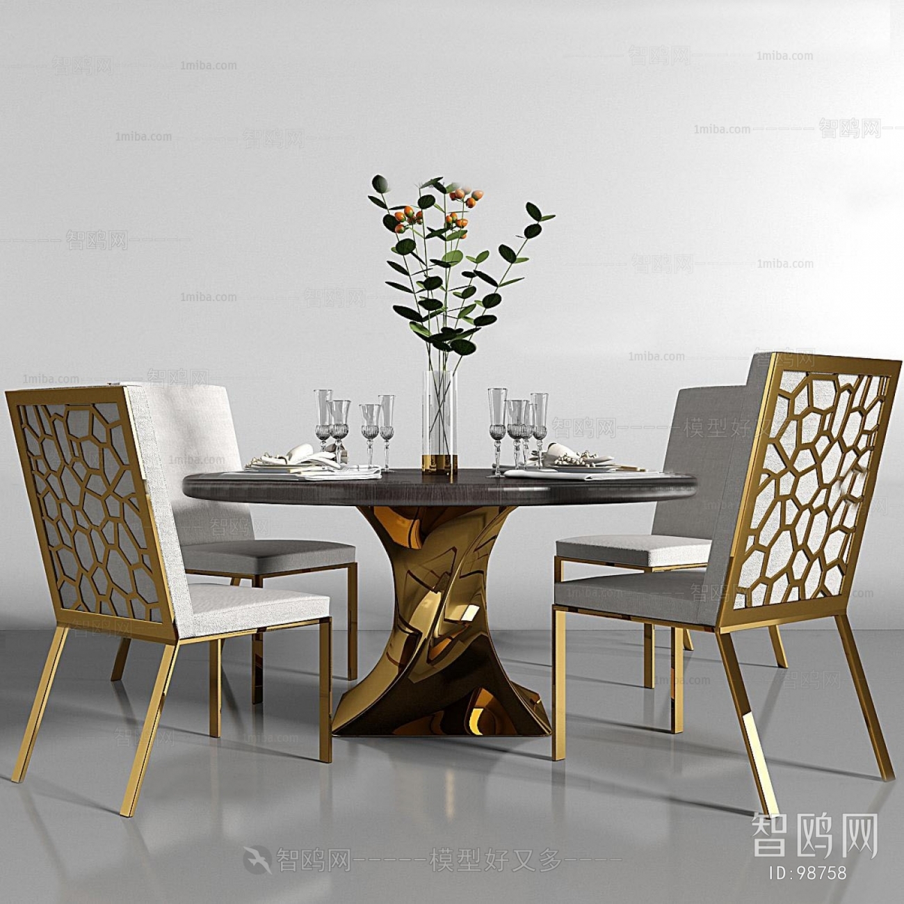 Post Modern Style Dining Table And Chairs