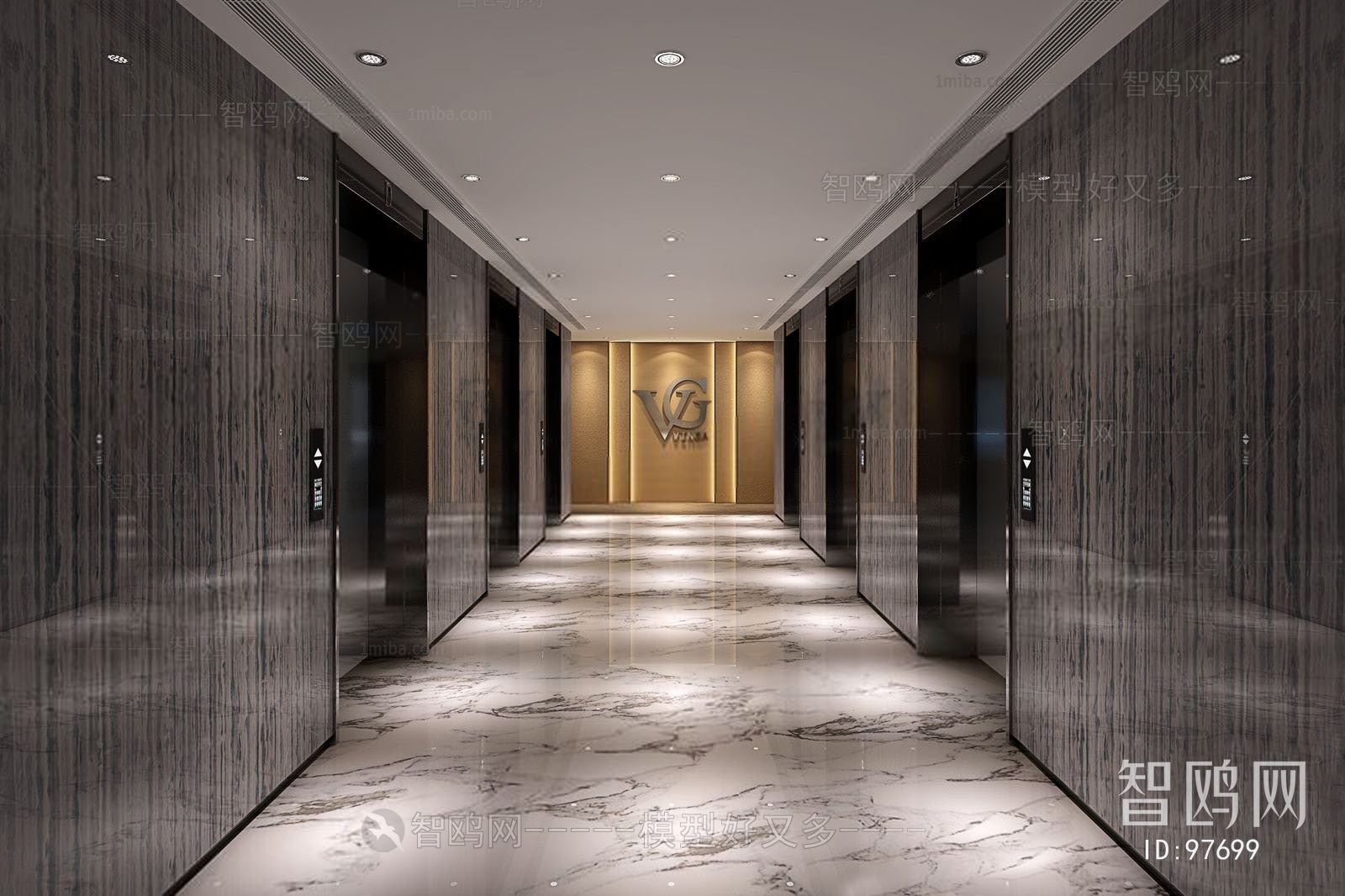 Modern Corridor Elevator Hall