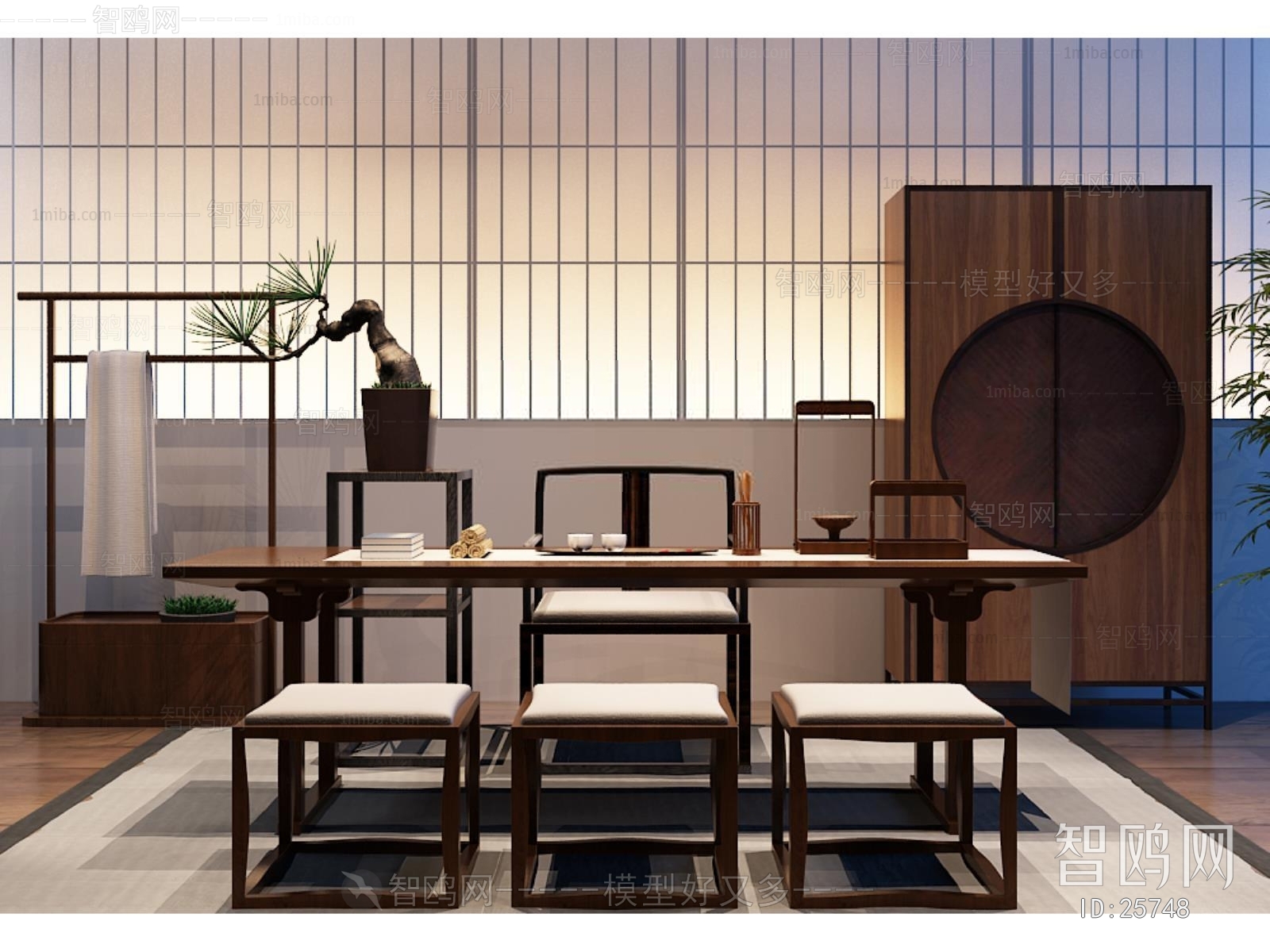 新中式休闲桌椅品茶室