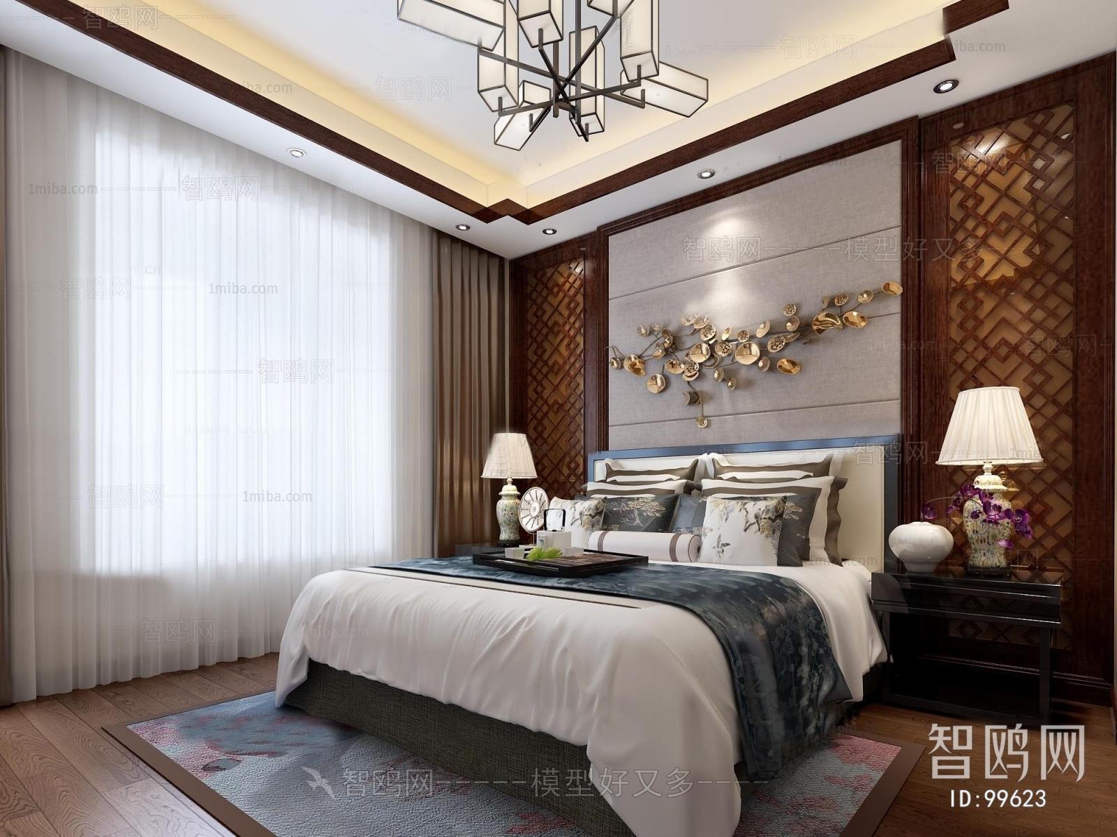 New Chinese Style Bedroom