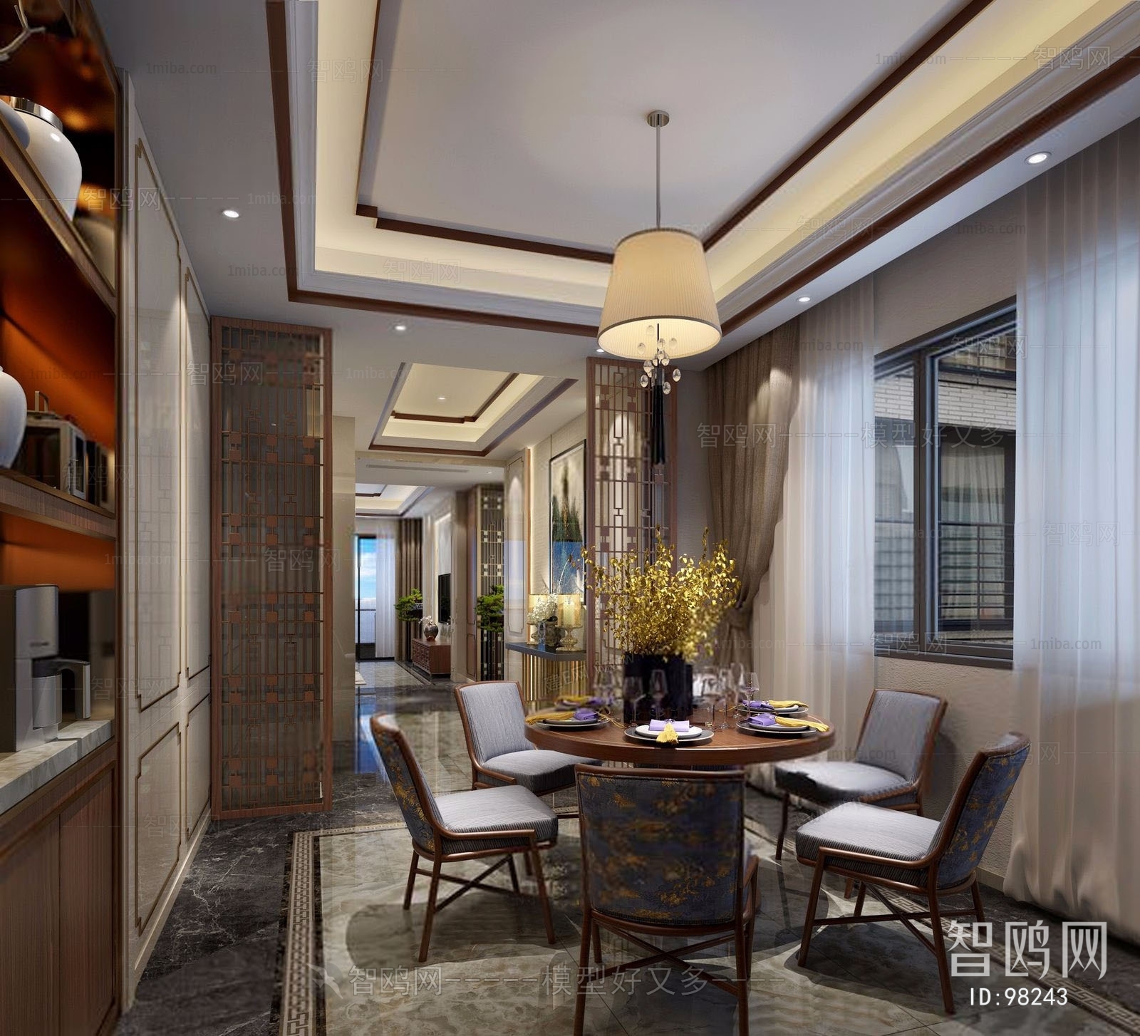 New Chinese Style Dining Room