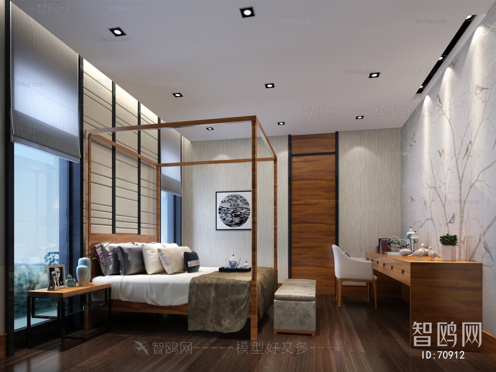 New Chinese Style Bedroom