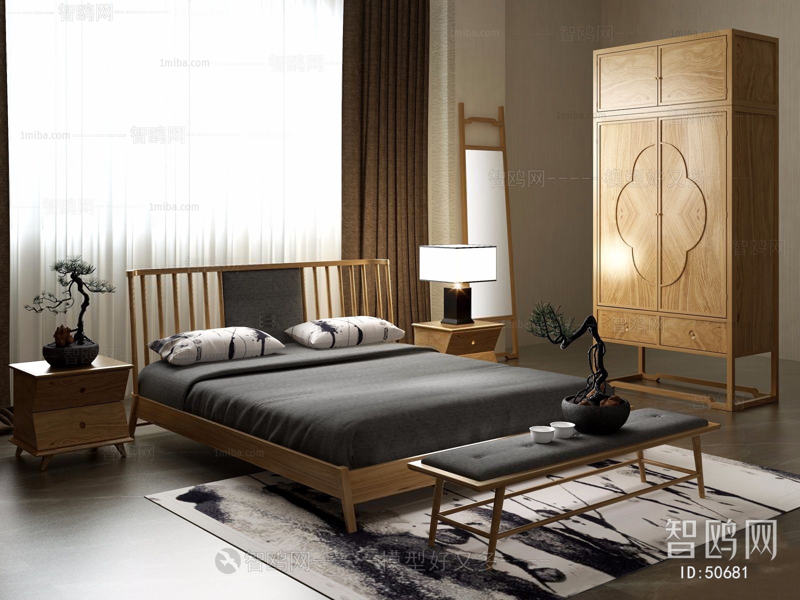 New Chinese Style Bedroom