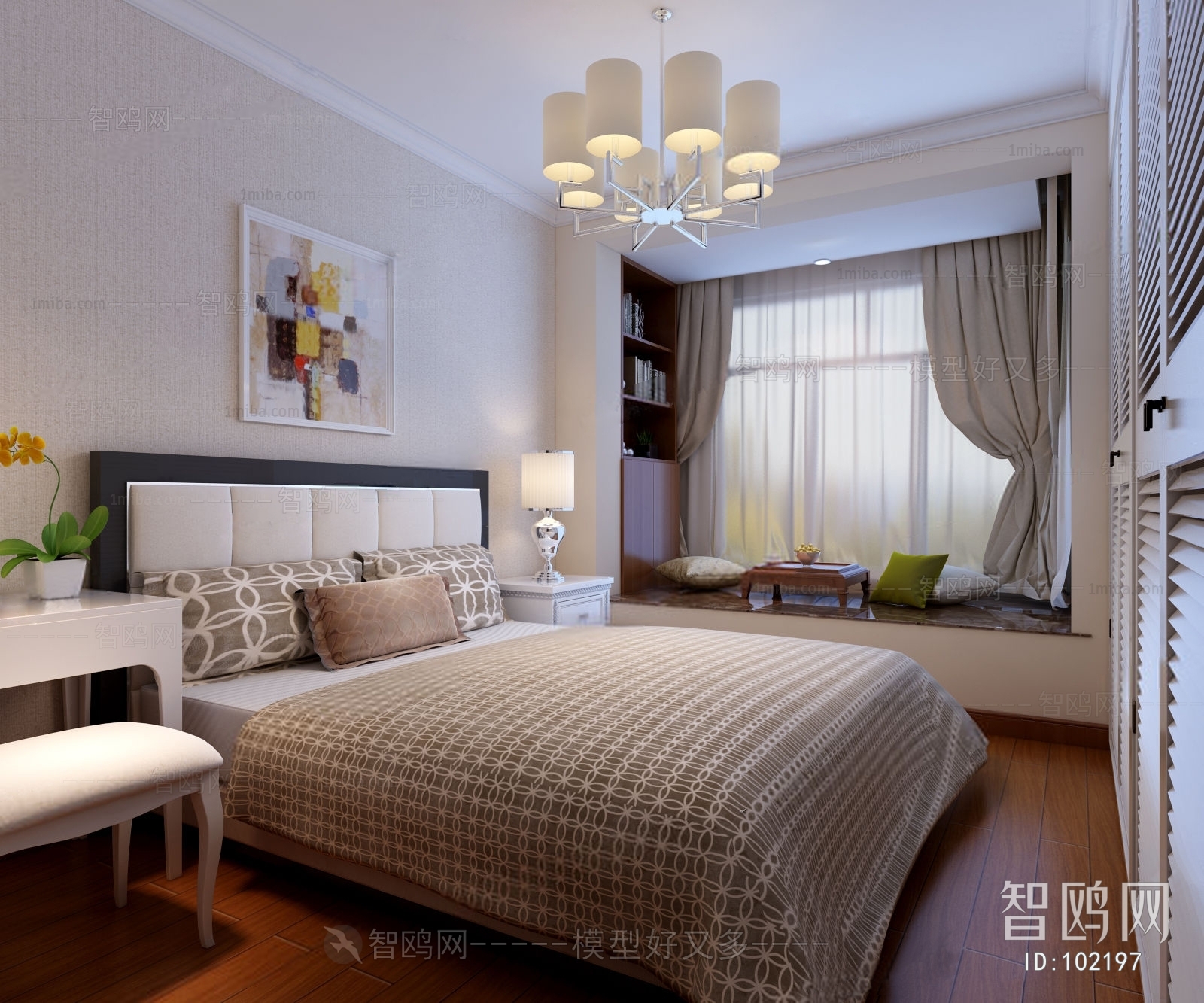 New Chinese Style Bedroom