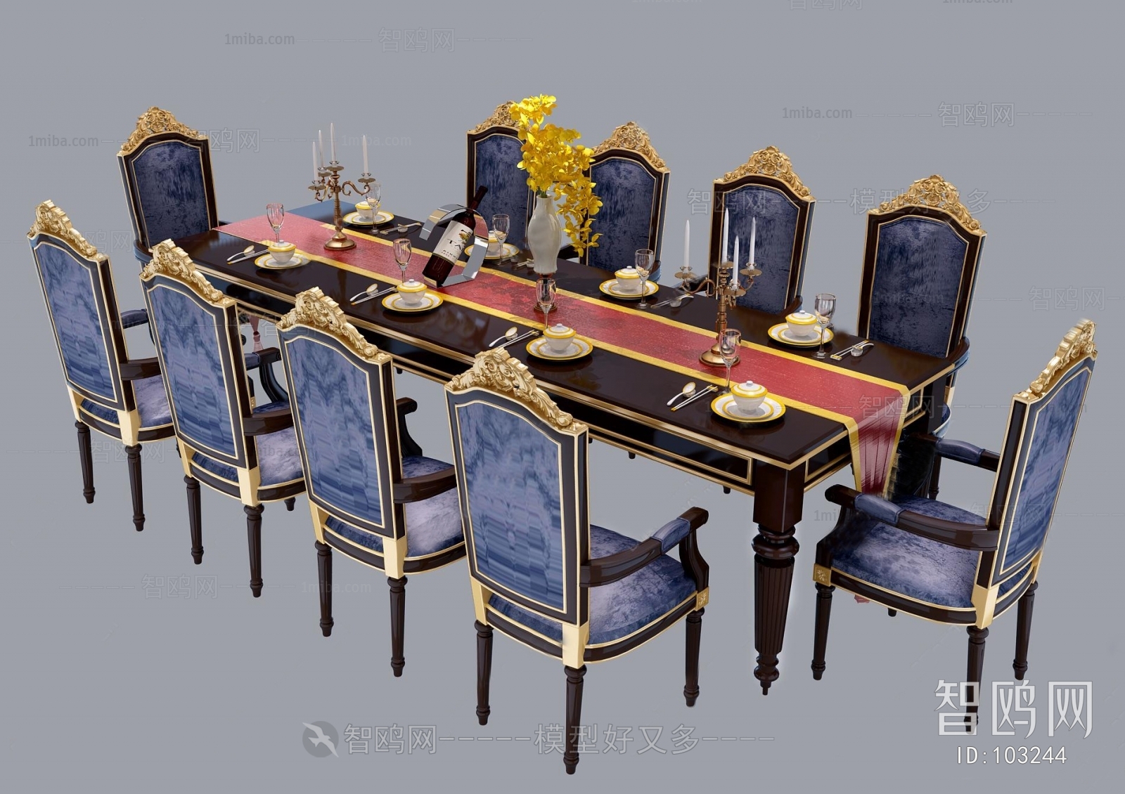 European Style Dining Table And Chairs