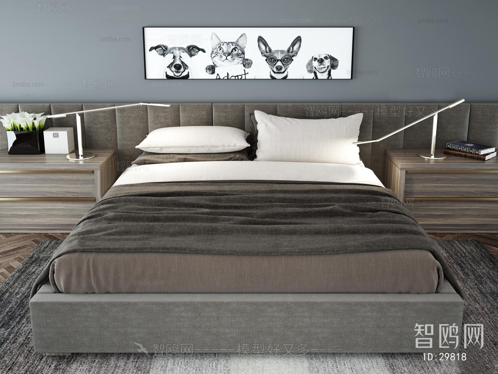 Modern Nordic Style Double Bed