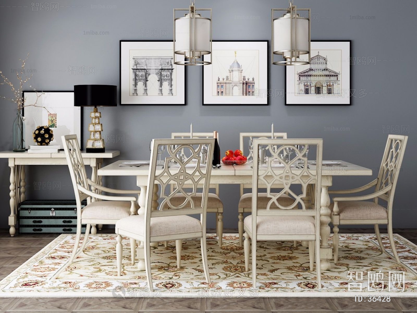 American Style Dining Table And Chairs