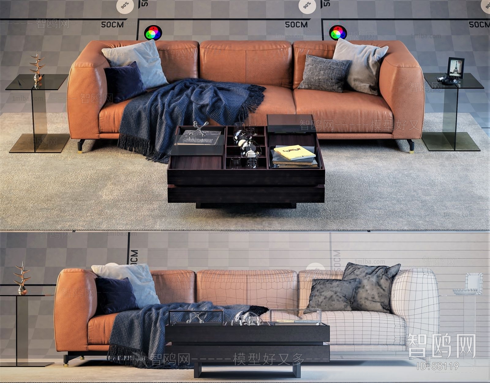 Modern Three-seat Sofa