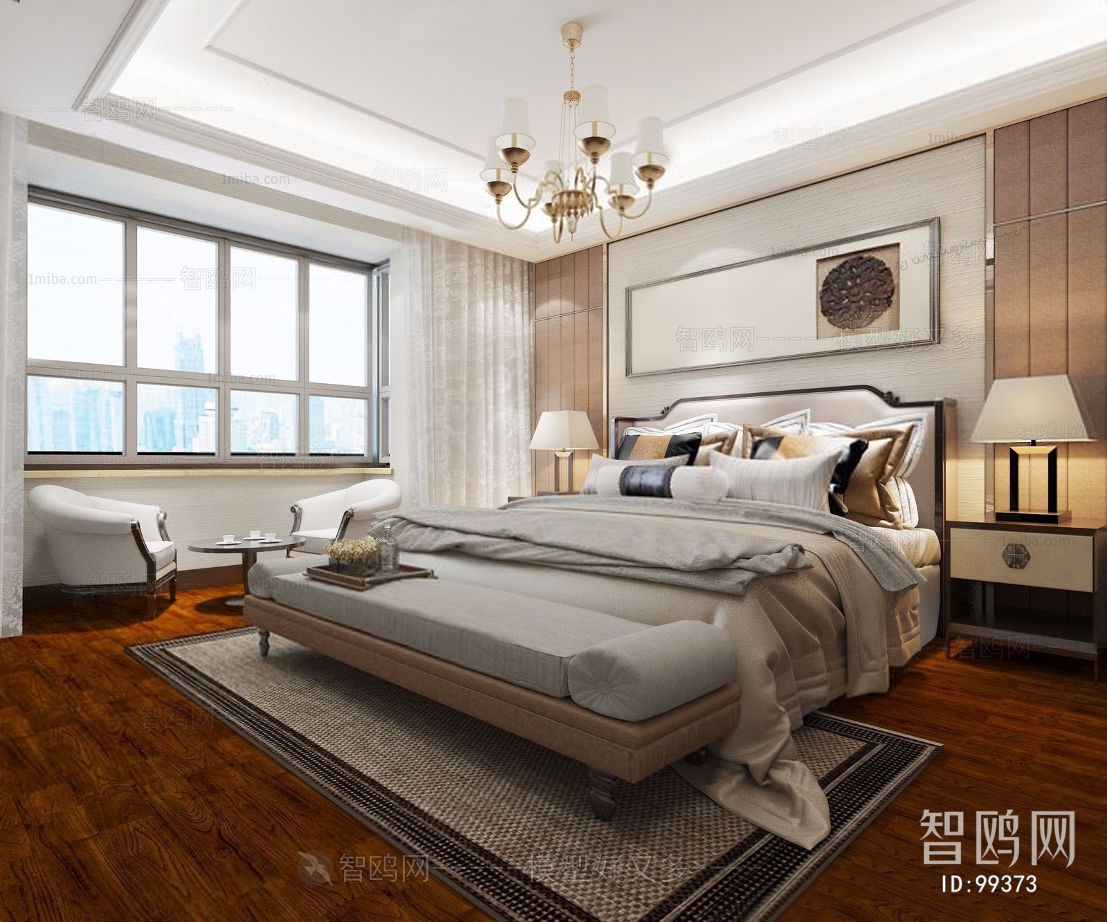 New Chinese Style Bedroom