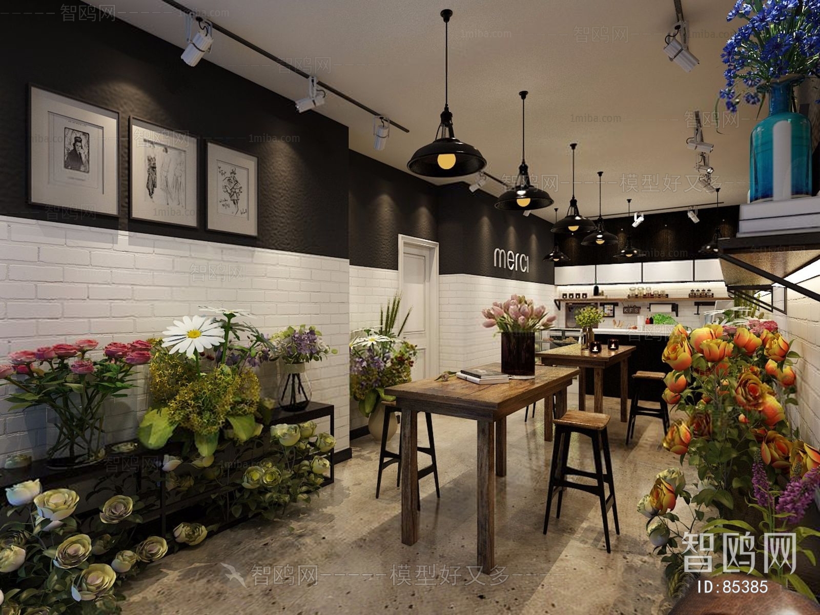 Industrial Style Flower Shop