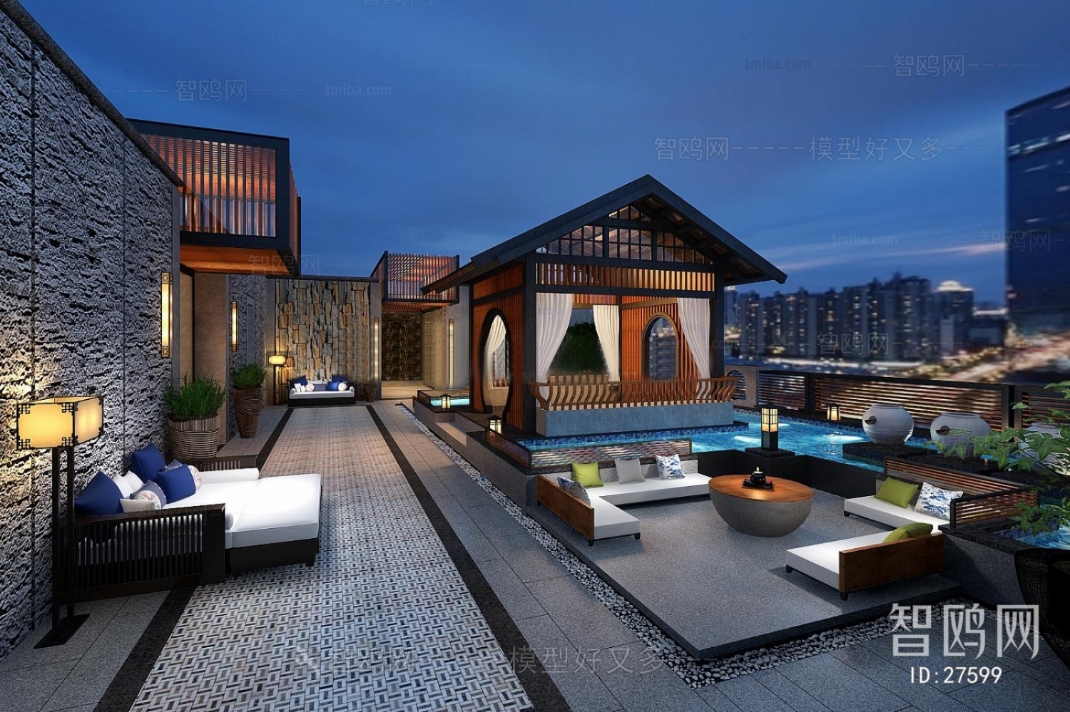 New Chinese Style Courtyard/landscape