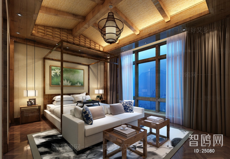 New Chinese Style Bedroom