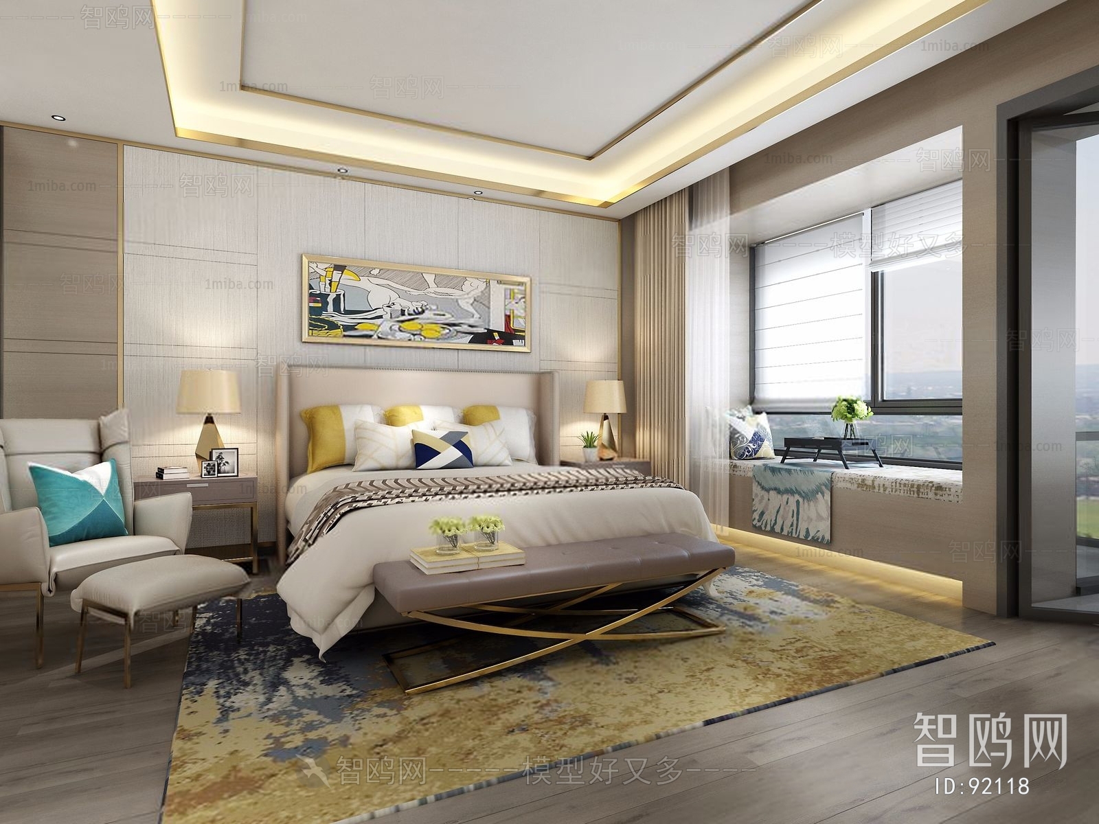 Post Modern Style Bedroom