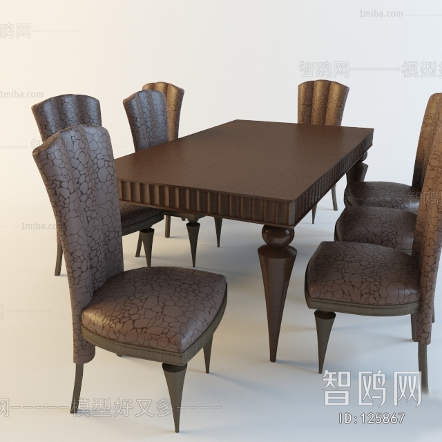 European Style Dining Table And Chairs