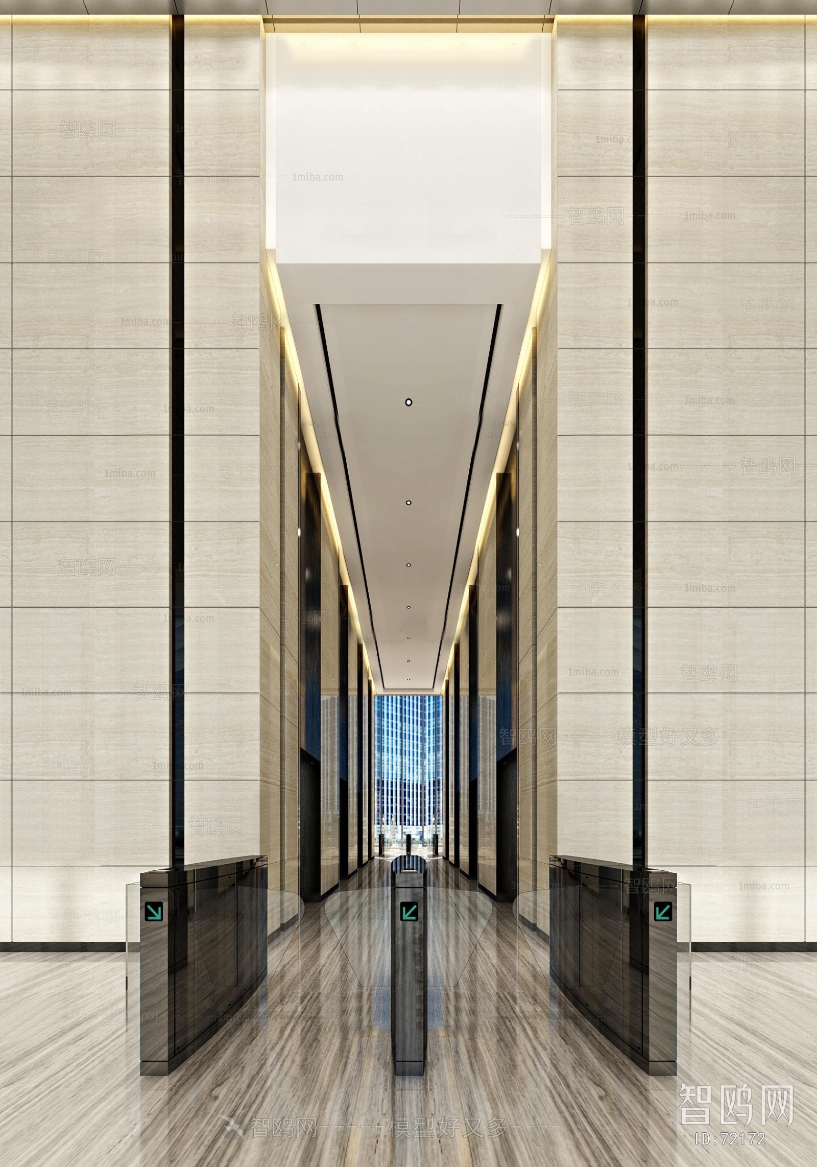 Modern Corridor/elevator Hall