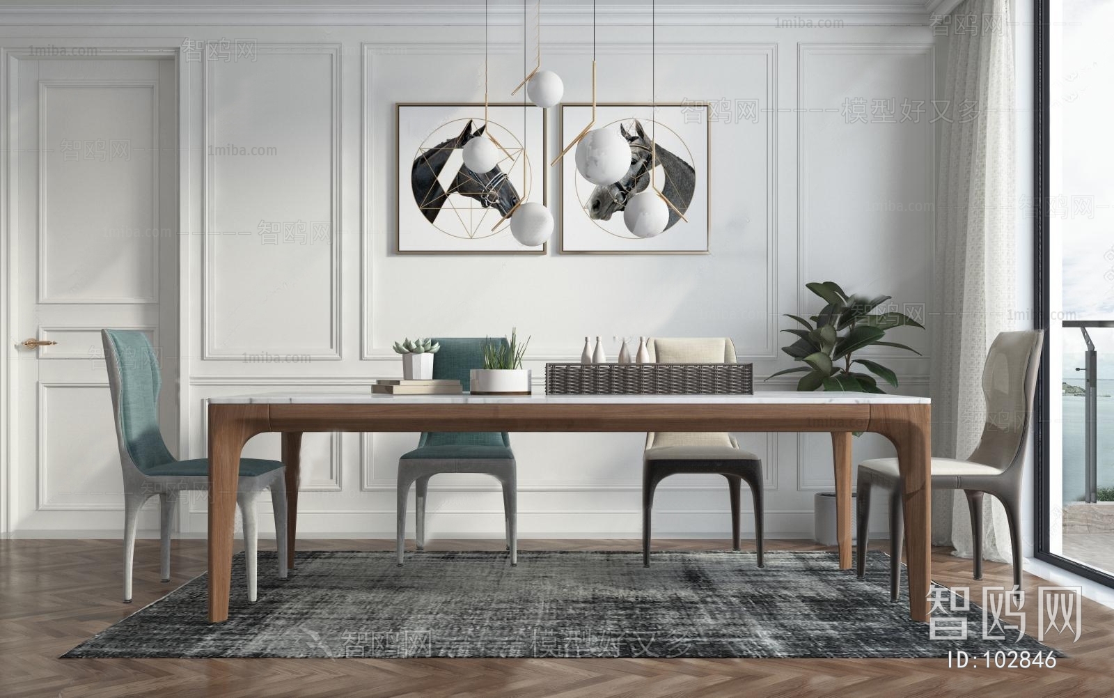 Nordic Style Dining Table And Chairs