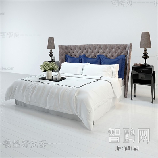 New Classical Style Double Bed