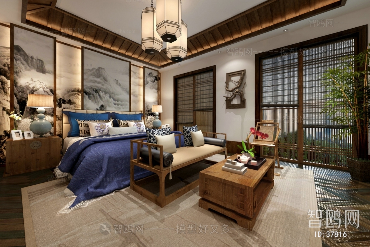 New Chinese Style Bedroom