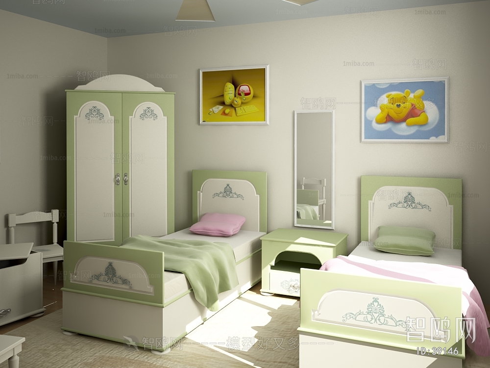 American Style Simple European Style Child's Bed