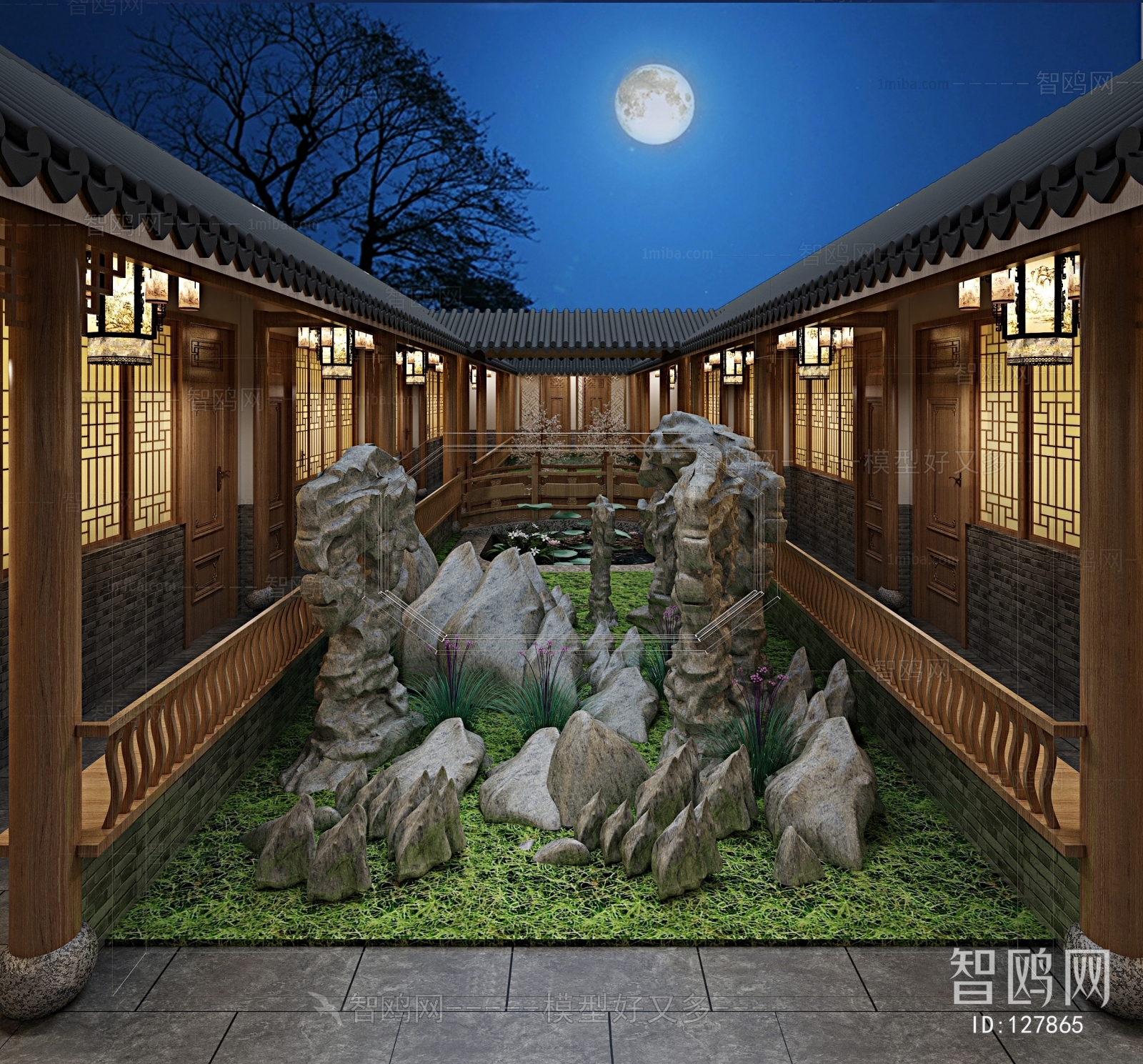 New Chinese Style Courtyard/landscape