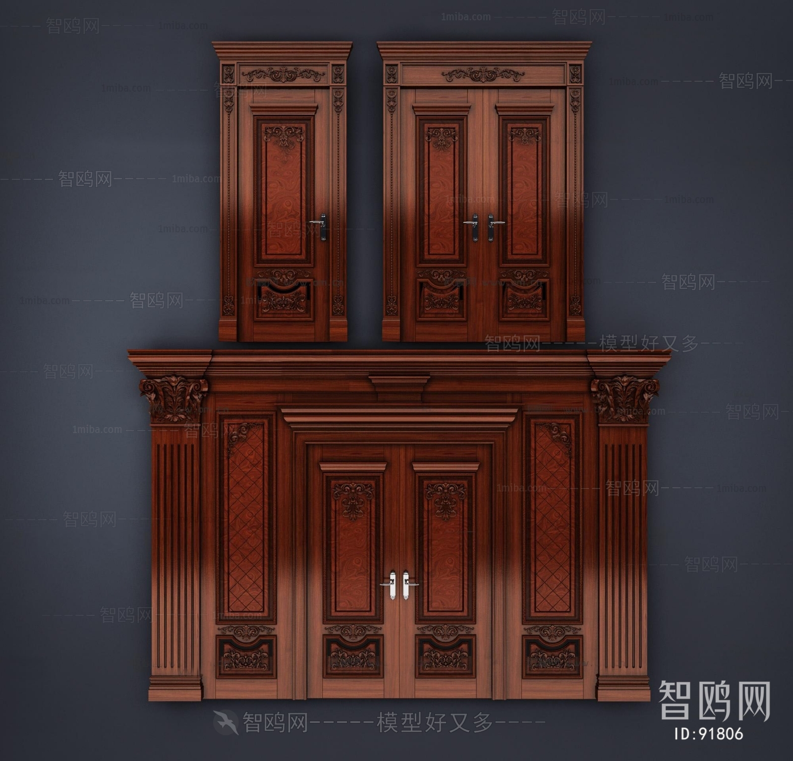 European Style Solid Wood Door