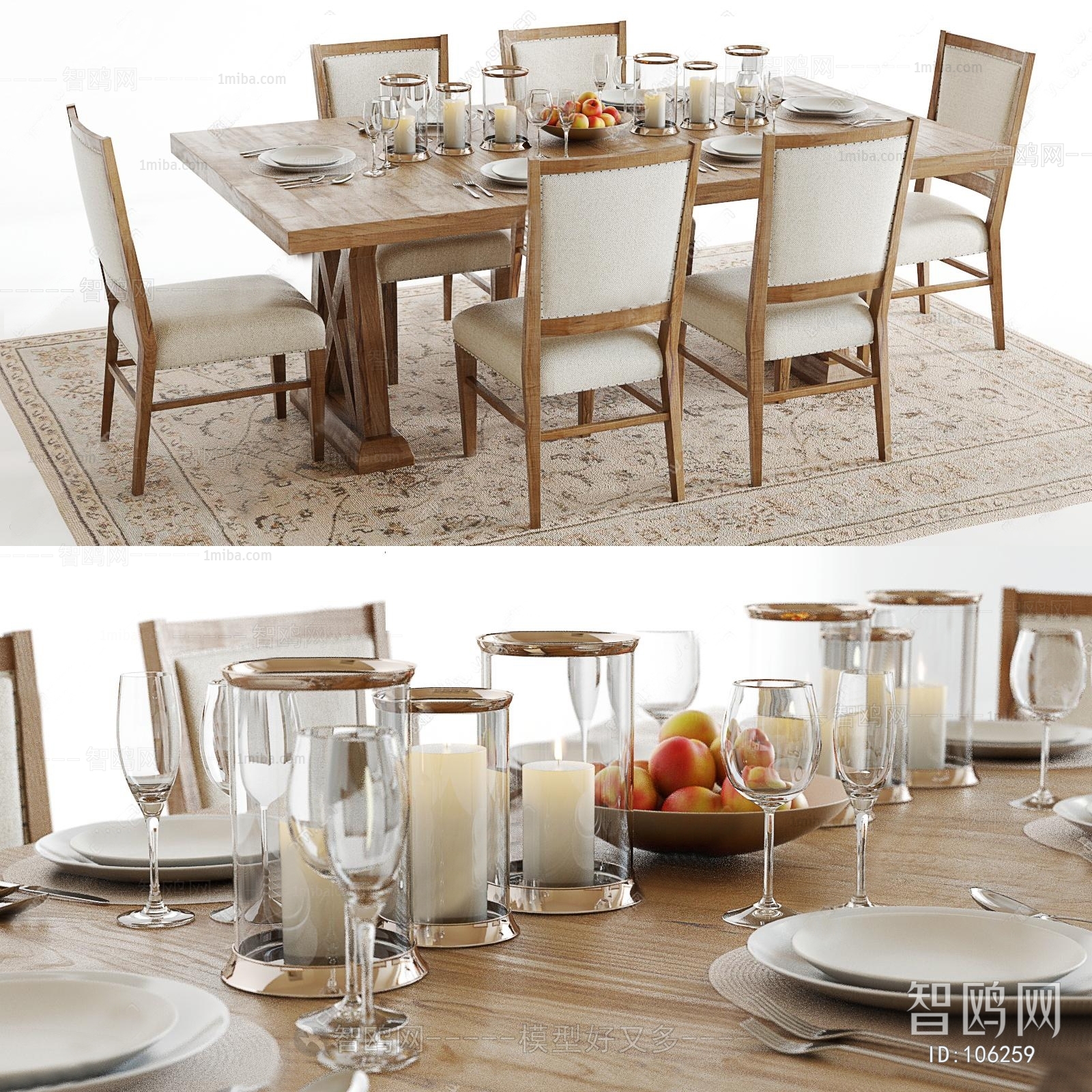 American Style Dining Table And Chairs