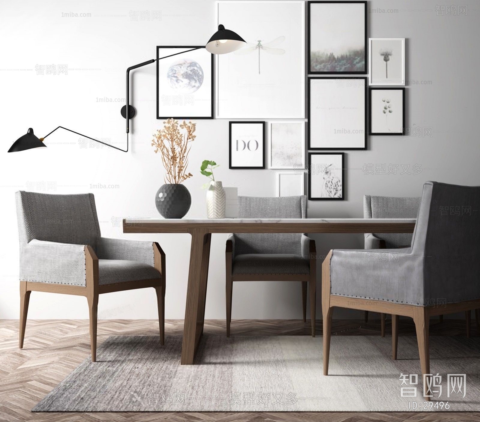 Modern Nordic Style Dining Table And Chairs