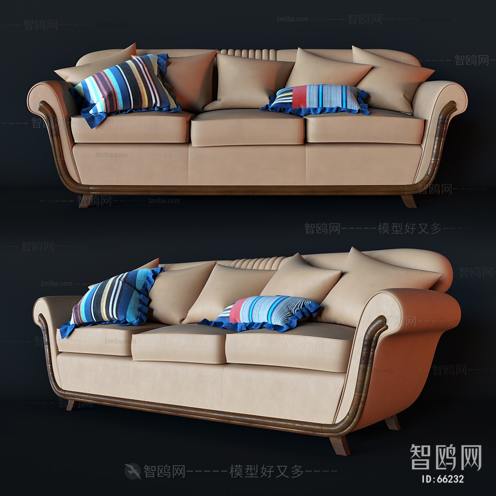 European Style Three-seat Sofa