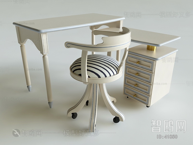 American Style Computer Desk And Chair