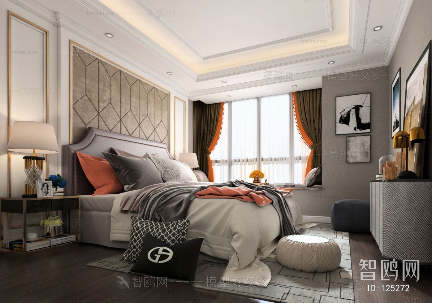 Simple European Style Bedroom