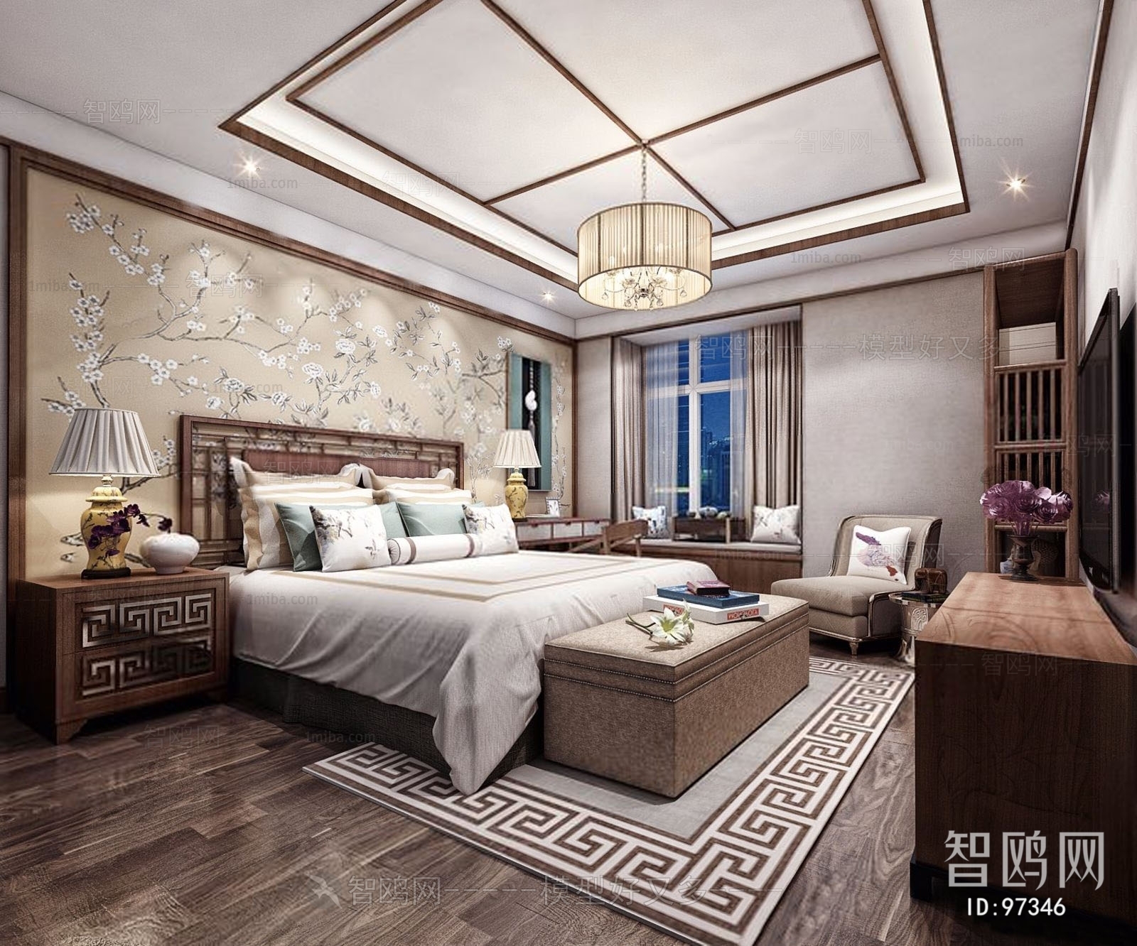 New Chinese Style Bedroom