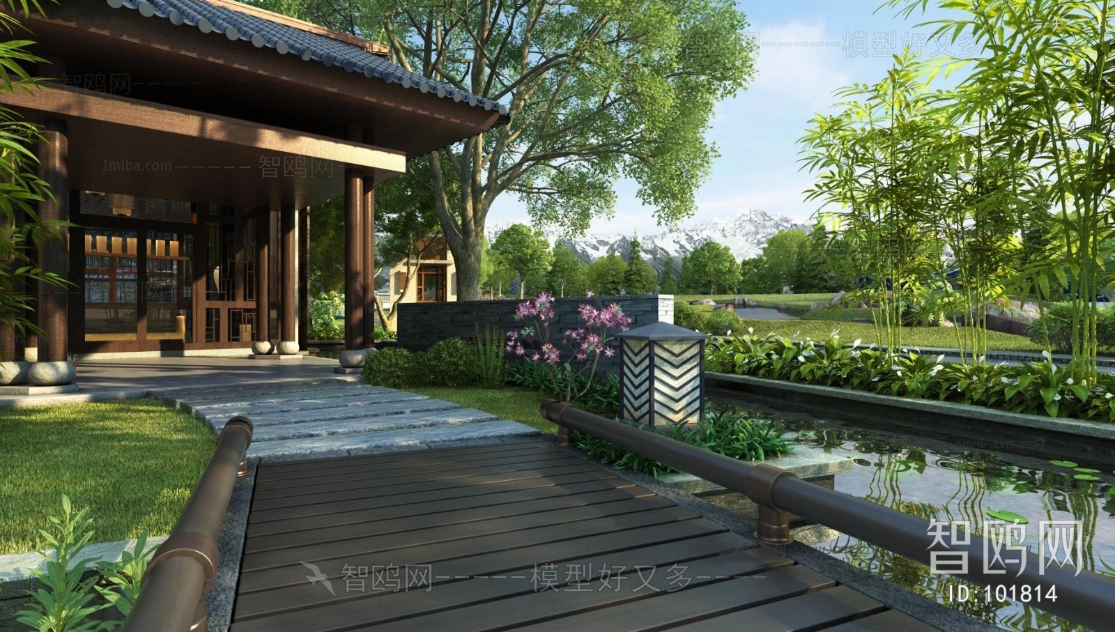 New Chinese Style Garden Landscape