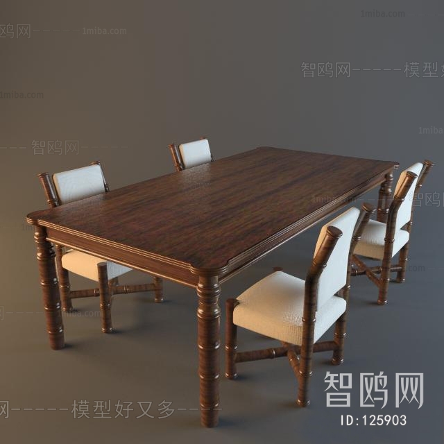 European Style Dining Table And Chairs