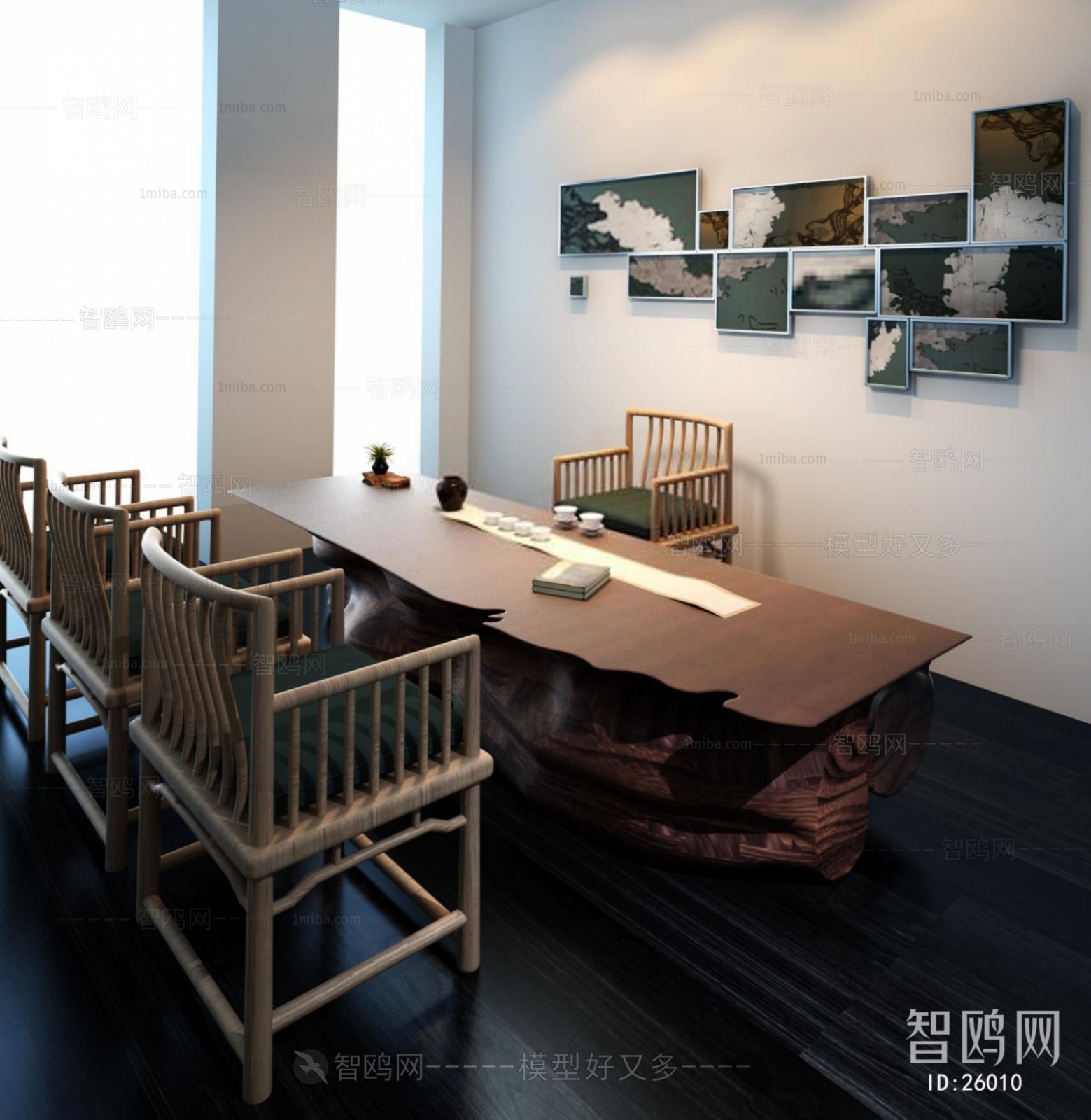 新中式休闲桌椅品茶室