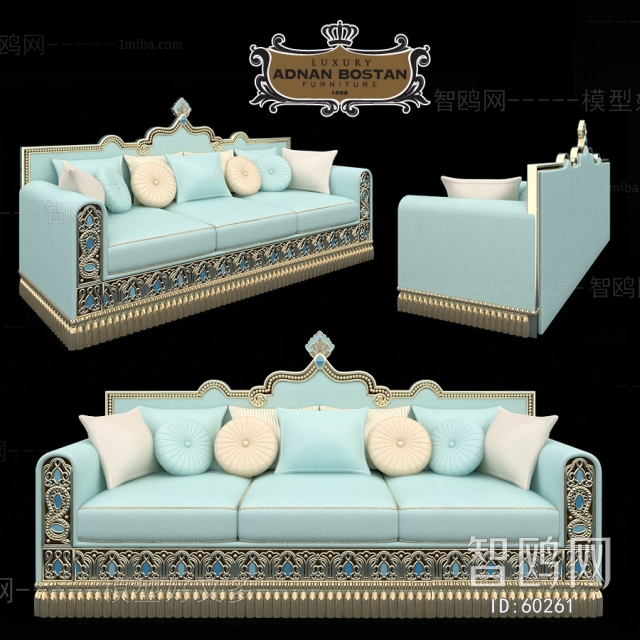 French Style Three-seat Sofa