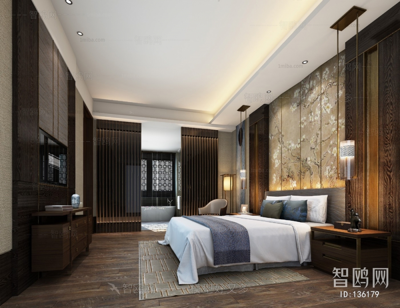 New Chinese Style Bedroom