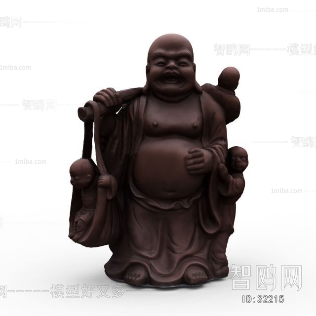 中式弥勒佛雕塑