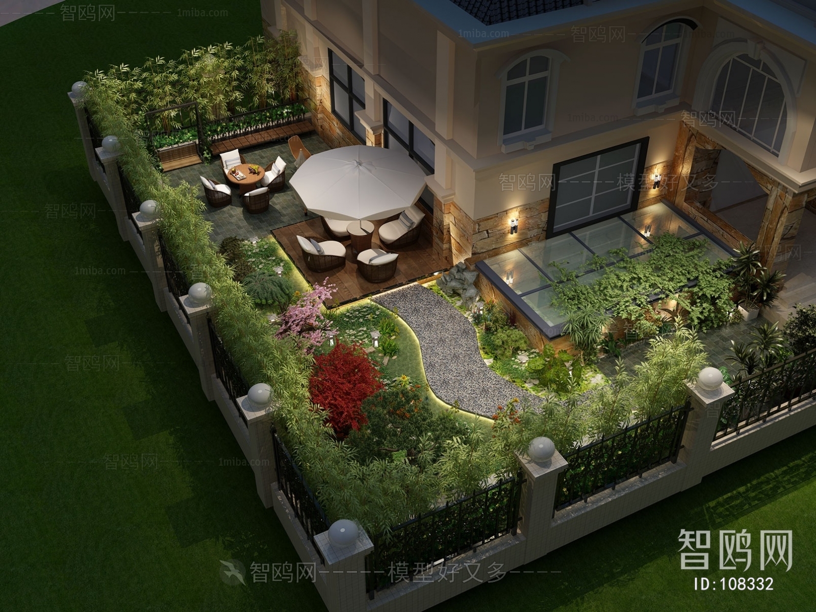 European Style Courtyard/landscape