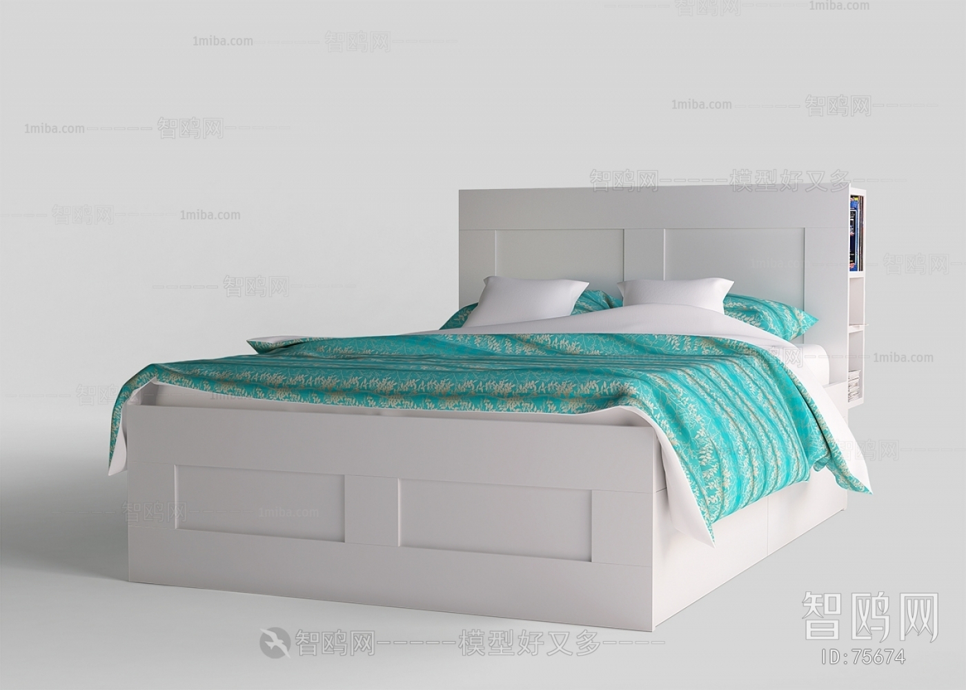 Simple European Style Double Bed