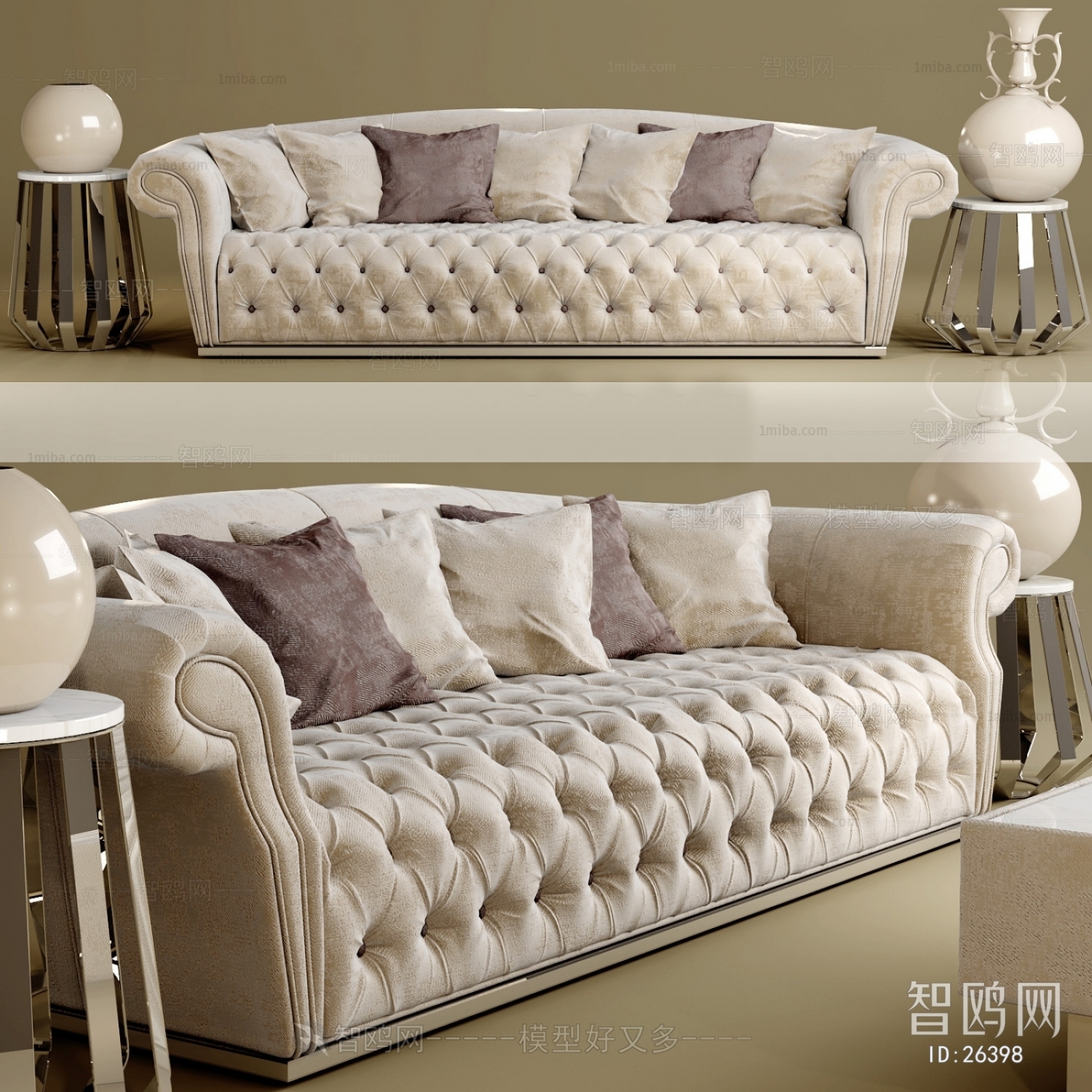 Simple European Style Multi Person Sofa